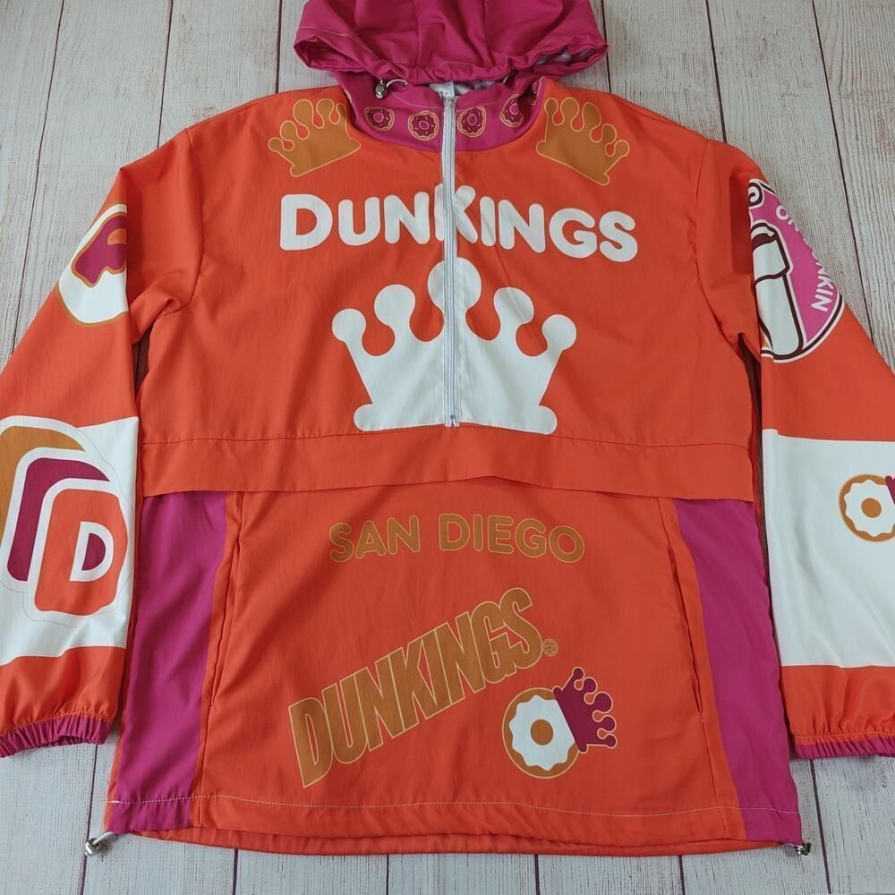 Dunkin Donuts San Diego DunKings Novelty Track Hoodie sz L